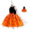 Europäisches & Amerikanisches Halloween Fledermaus Kleid Kostüm mit Netzumhang für Mädchen