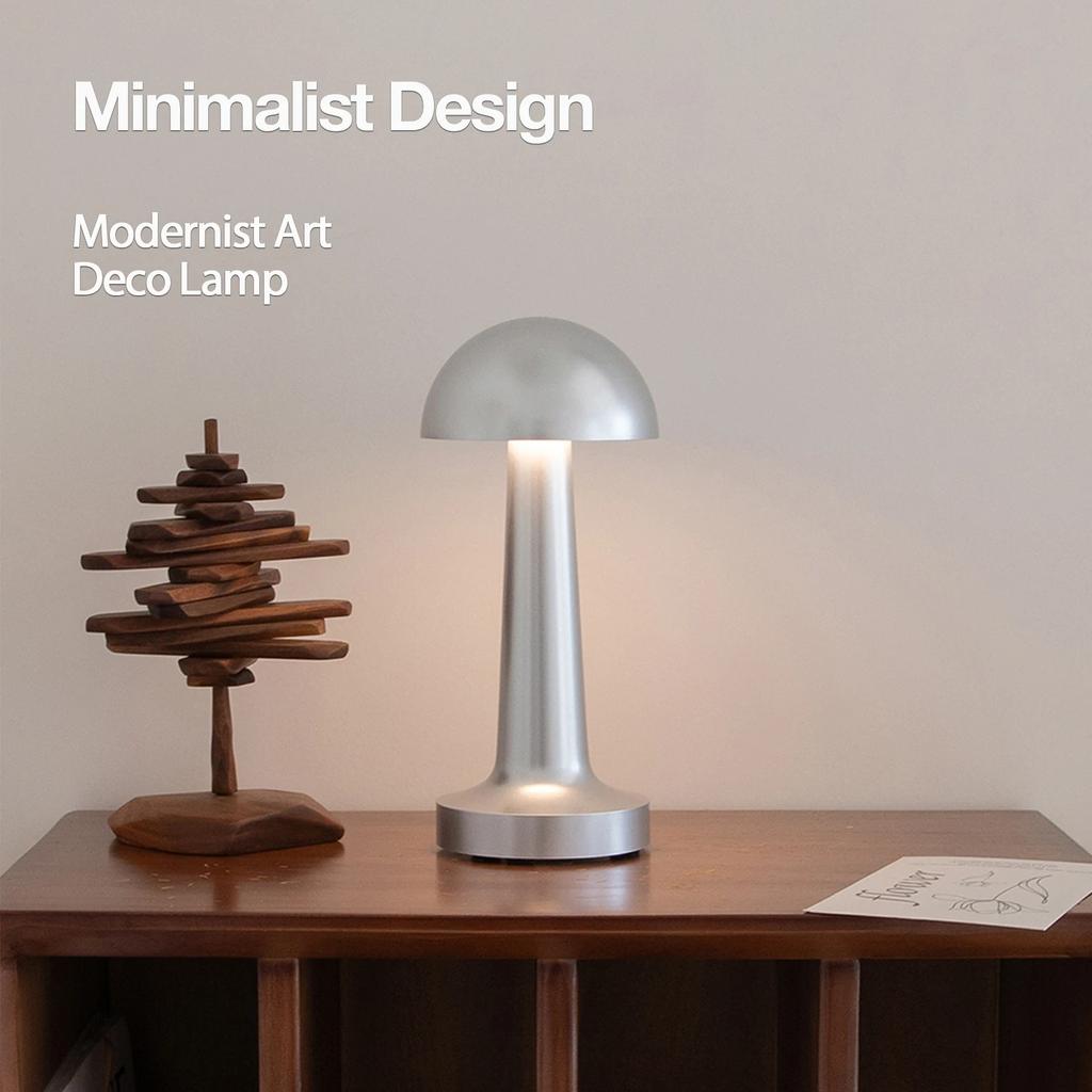 3 Colors Table LED Lamp Modernist Art Decor Lamp Touch Control Cordless Rechargeable LED Desk Lamp Home Decoration