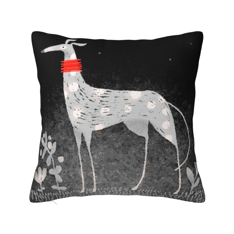 Custom Whippet Greyhound Dog Throw Pillow Case for Sofa Hound Modern Cushion Cover Soft Pillowcase