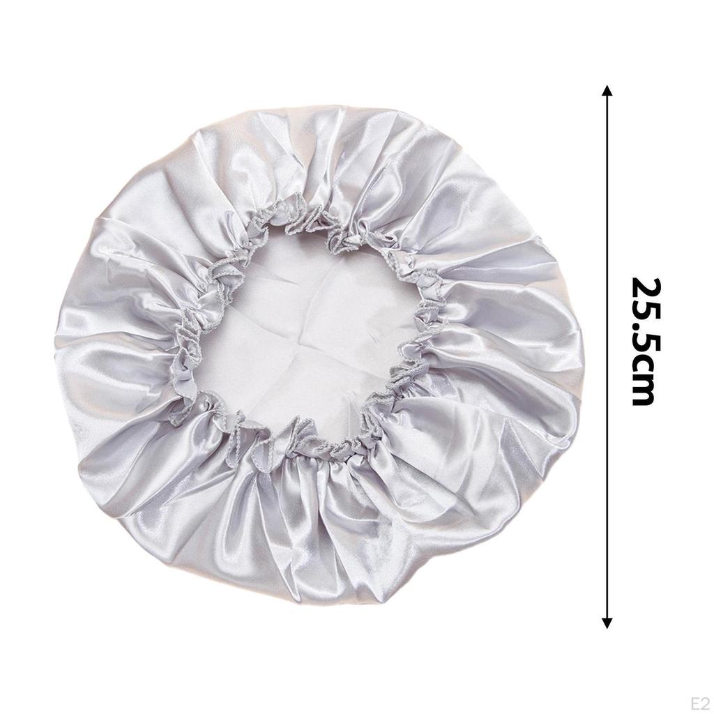 Hair Cap for Women, Portable, Soft, Night Sleep Cap, Satin Bathing with Long, Straight
