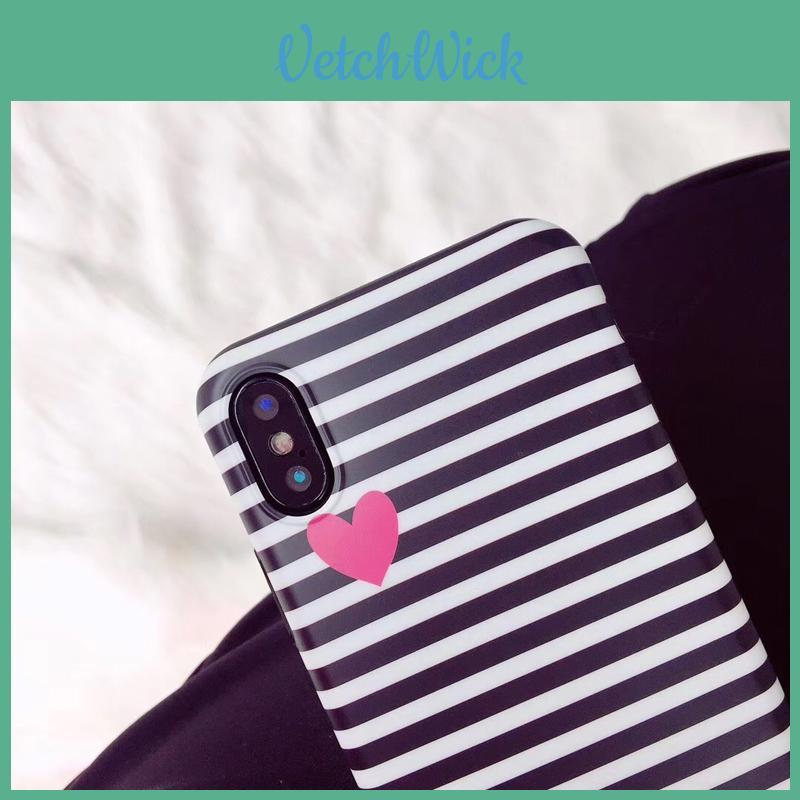 Blackwhite Slim Ultra Stripe Silicone Tpu Phone Case Cover For Iphone X Plus 8