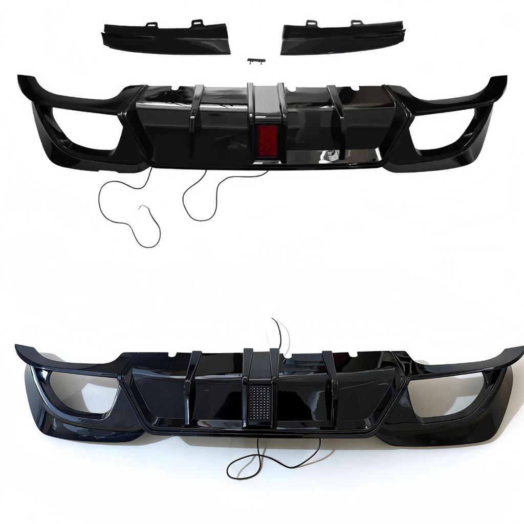 Racing Style Rear Diffuser with Lights for BMW 3 Series G20/G28 (2019-2022)