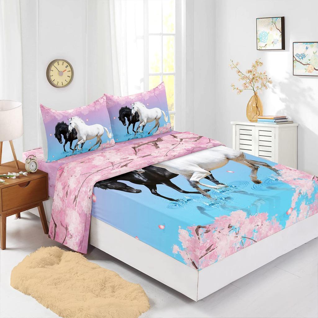 Ocean Beach Turtle Pattern Sheet Four-Piece Bedding Set Bedroom Dormitory Bedding Decoration