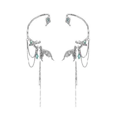 Elegante Clip per Orecchio a Frange a Coda di Pesce, Ear Cuff in Lega per Orecchino, Indossabile Liberamente, Occasioni Quotidiane
