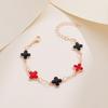 Colorful Five-Petal Clover Luxury Handmade Bracelet Jewelry