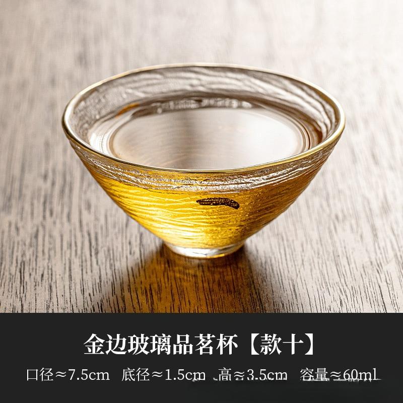 Japanese Style Glass Small Master Tea Cup Mini Heat Resistant Kung Fu Teacup Set Wine Glasses Supplies Teaware Accessories New