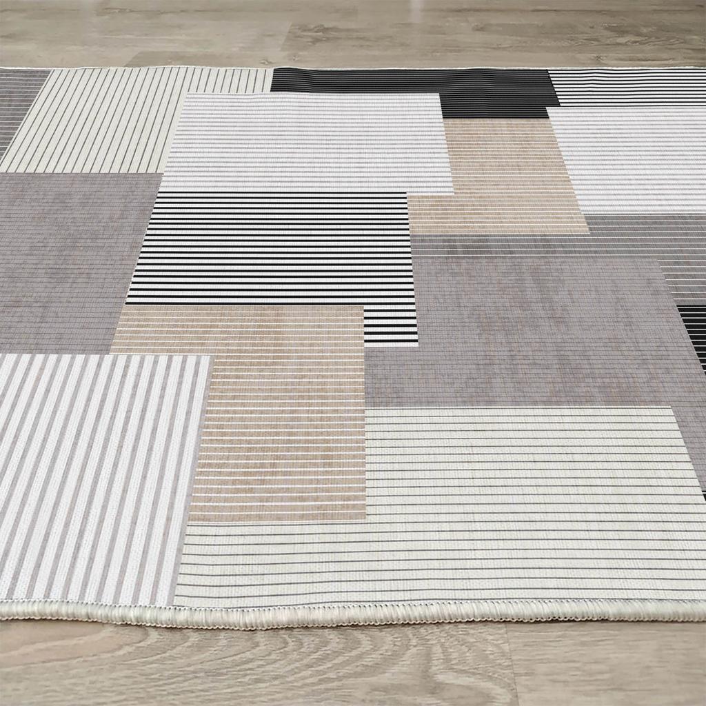 Covor decorativ pentru sufragerie modernă din bumbac cu design special