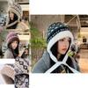Retro Colorblock Beanie Hat For Women Winter Warmth And Earmuff Protection
