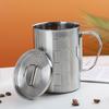 Stainless Steel Camping Cup with Lid Rust Prevention Foldable Camping Cup for Outdoor Hiking