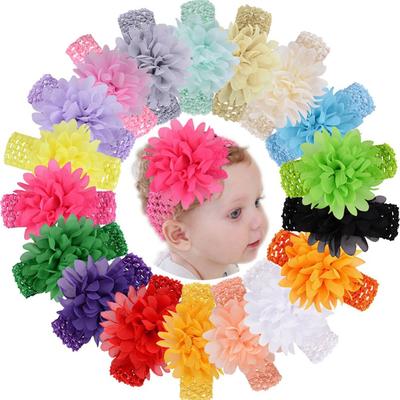 1 Pièce Bandeau pour Bébé Filles Fleur en Mousseline Doux Extensible Bande pour Cheveux Accessoires pour Cheveux pour Bébés Filles Nouveau-nés Nourrissons Tout-petits 922