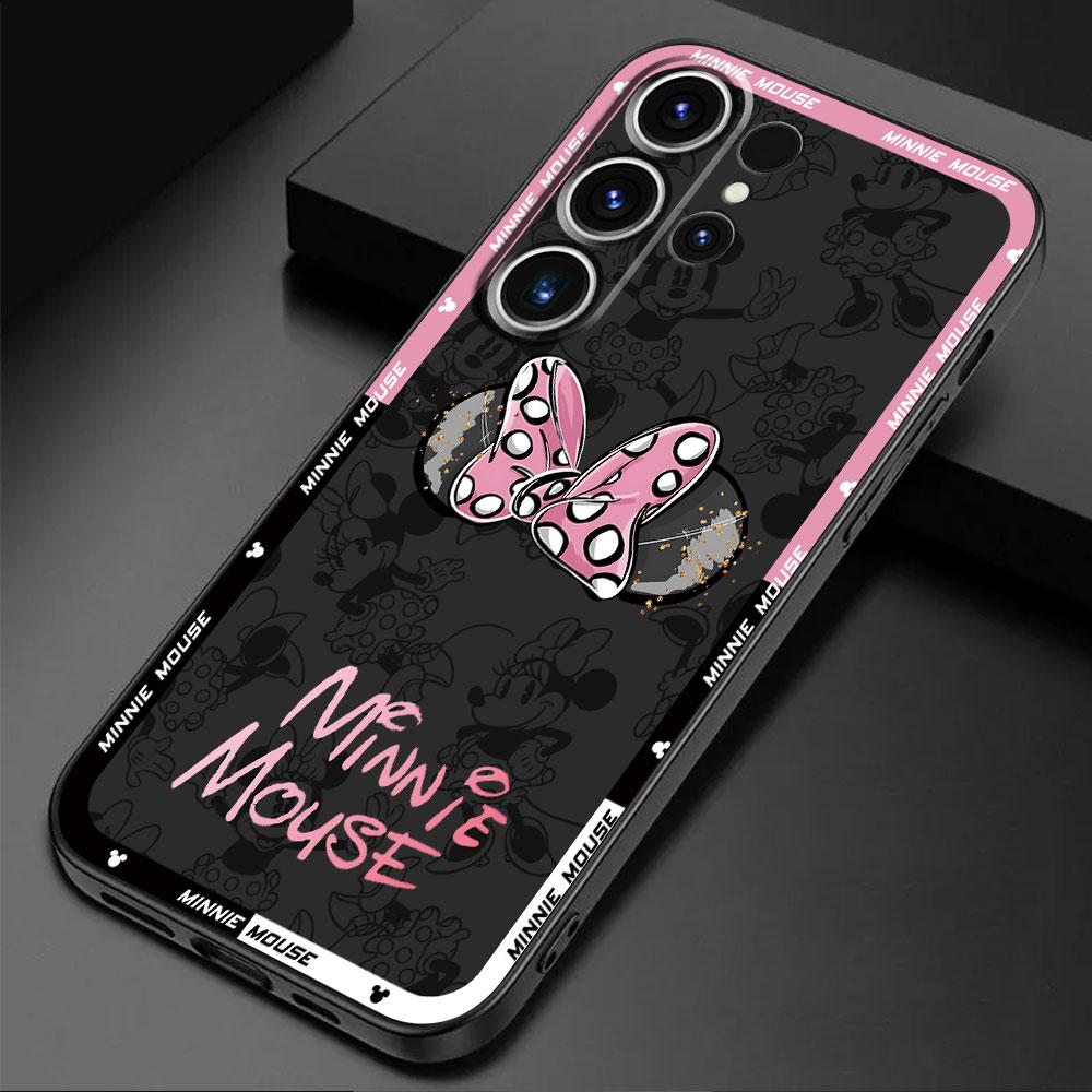 Capa Cover Disney Mickey Minnie Maus süß Schwarz Weiche Hülle für Samsung Galaxy S24 Ultra S21 5G S22 Plus S23 Ultra S21 FE S20 for Galaxy S21 Plus