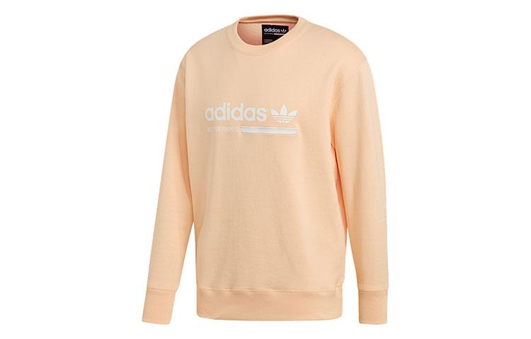 Adidas Originals Kaval Crew Sweatshirts Men s Glossy Finish Orange Crew Neck Moderate Regular EB4092 XL