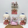 Dress Up Doll Clothes Plaid Striped Plush Dolls Outfit Doll Denim Apron  Doll Accessories