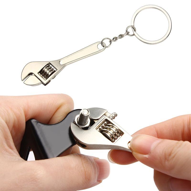 1 Pz Strumento Creativo Chiave Inglese Portachiavi Acciaio Inossidabile Portachiavi Auto Chiave Inglese Simulazione di Alta Qualità Portachiavi Strumenti Novità