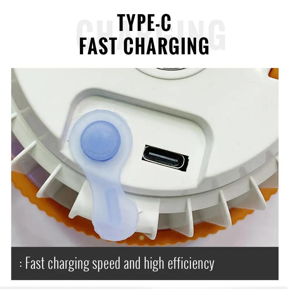 LED Emergency Rechargeable Lamp Magnetic Hanging Hook Camping Light Long Battery Life Collapsible Outdoor Lantern Soecopo