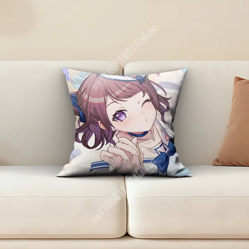 Bandori Kasumi Toyama STARK Pillow Cover Sofa Couch Cushion Case Home Living Room Decoration