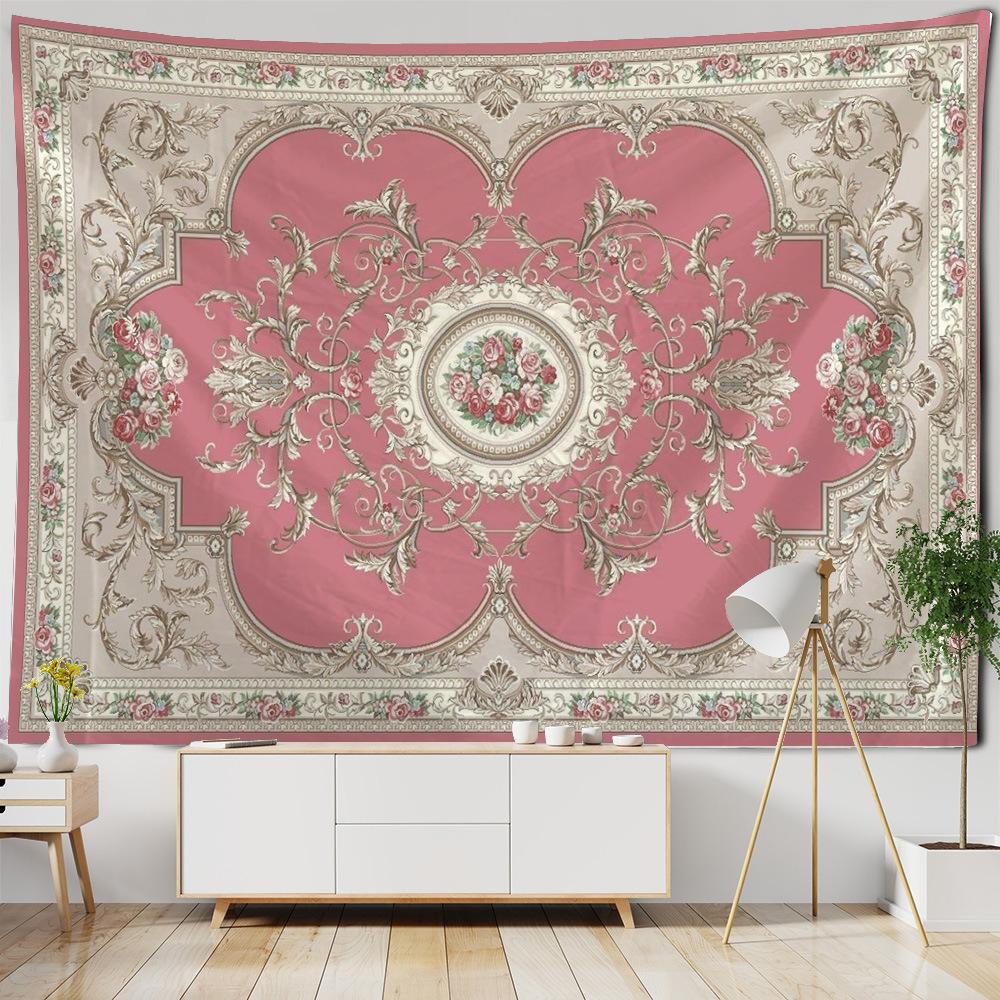 Retro Persian Flower Tapestry Bohemian Aesthetics Wall Hanging Living Room, Bedroom, Dormitory Home Decoration