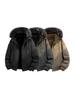 Men's Winter Retro Haute Couture Cotton Jacket with Fur Collar, Plus Velvet Thickened, Warm Outerwear.