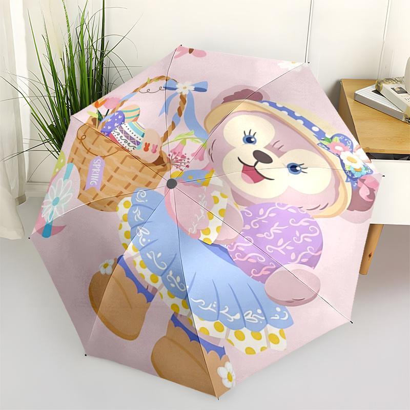 

1pc Springtime Delight ShellieMay Disney Automatic Folding Umbrella - 3 Folding Design, Vivid Cartoon Pattern, Suitable for Outdoor Activiti