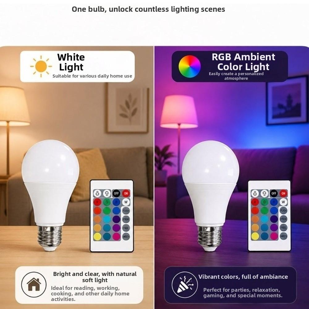 Multicolor RGB Color Changing Light Bulb Adjustable Brightness Color Changing Bulb Lighting Tools