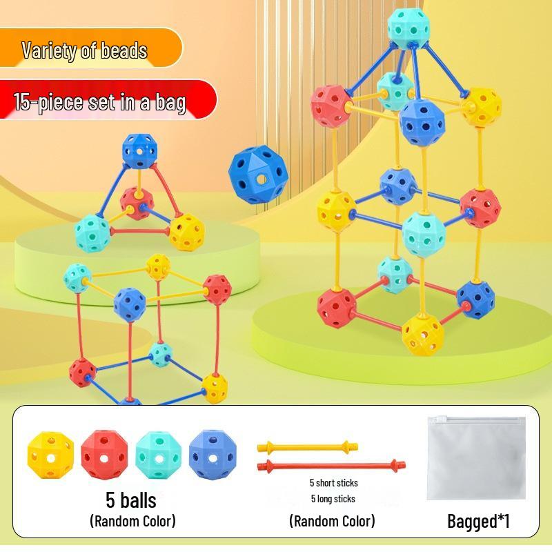 3D Geometric Bead Building Blocks: Educational Toy for Kids Creativity