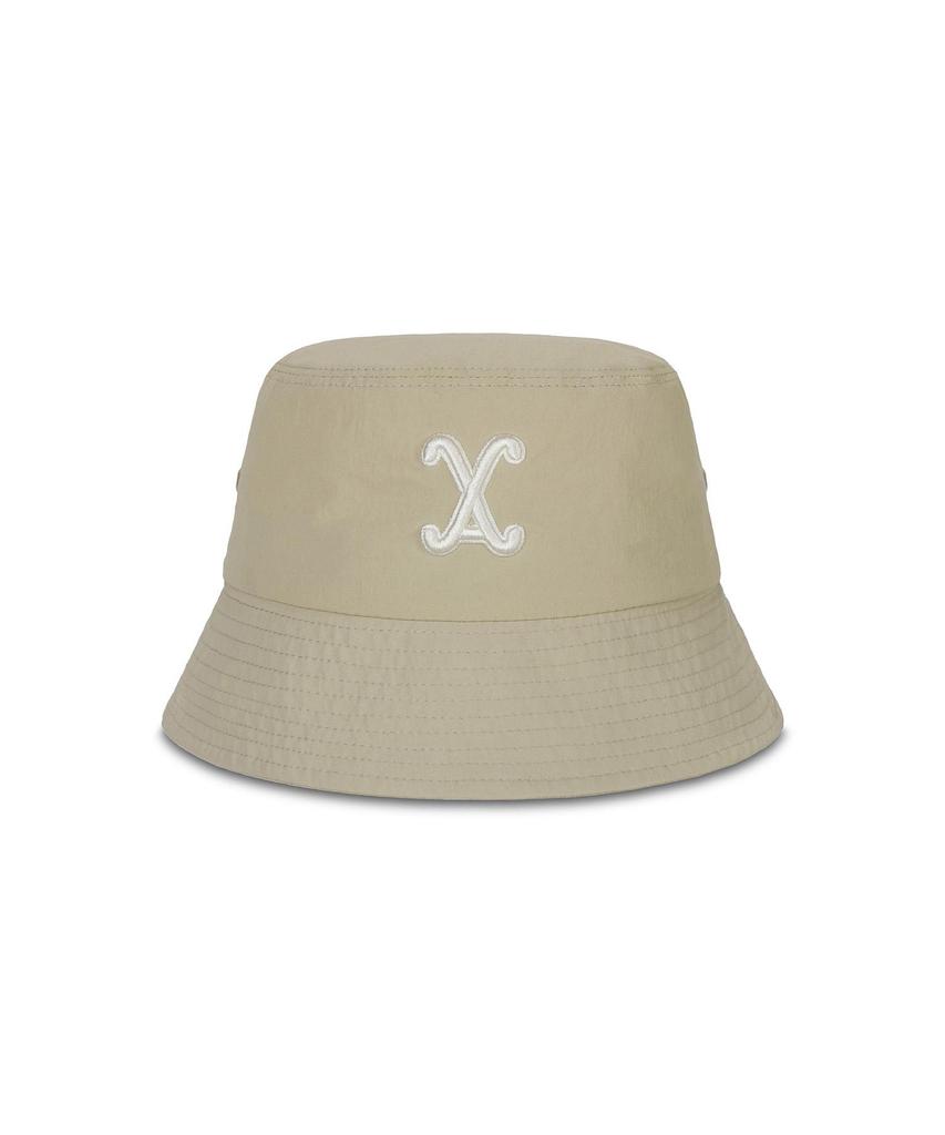 Bajal Va Curved Logo Nylon Bucket Hat Light Beige