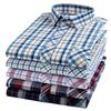 New Cotton Plaid Casual Shirts For Men Long Sleeve Fashion Print Checked Regular Fit Mens Plaid Shirts Dress Daily Clothing Soft