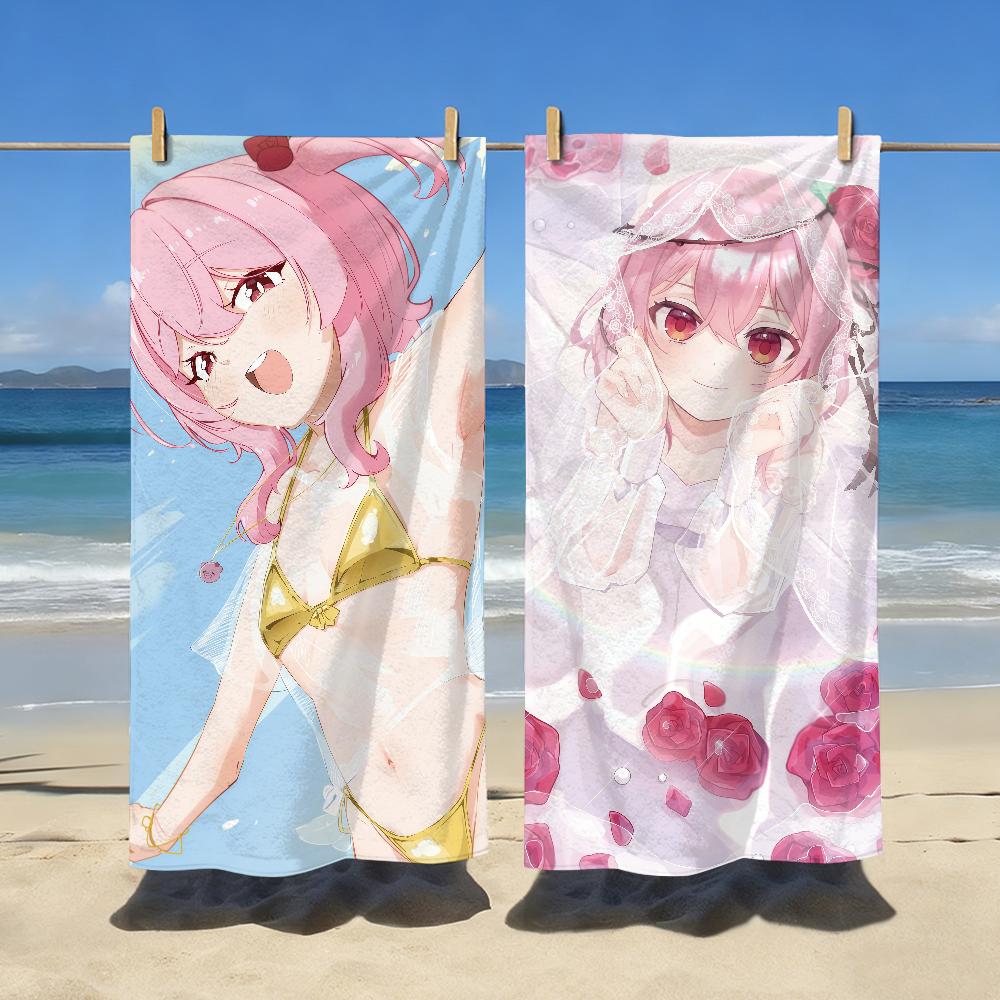VTuber R-Rosemi Lovelock Handtuch Sport Schnelltrocknend Reise Campingausrüstung Sanddicht Weich Leicht Großes Strandhandtuch