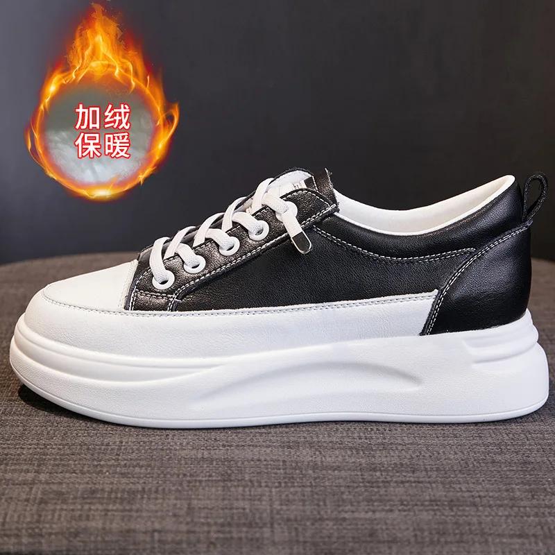 Fashion Sneakers Women 2025 Spring Autumn Versatile Matsuke Increase Breathable Leisure Board Shoe Female Woman Shoes platform sneakers
