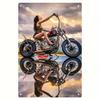 Letrero de Metal Vintage para Motocicleta de 8x12 Pulgadas Arte de Pared Metálico Retro Decoración del Hogar