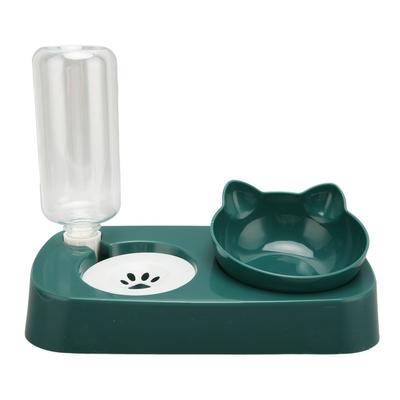 Haustier Wasser Futternäpfe Erhöht Abnehmbar Automatischer Wasserspender Futternapf Set für Kleine Mittelgroße Katze