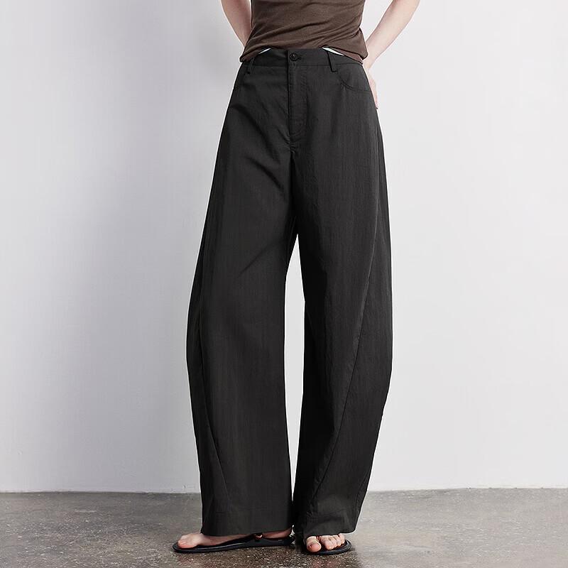 Chuyu Women's High-Waist Wrinkled Casual Pants