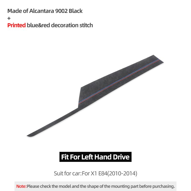 For BMW X1 E84 2010-2014 Made of Alcantara Dashboard Panel trument Trim Cover M Performance Sticker Car Interior Accessories