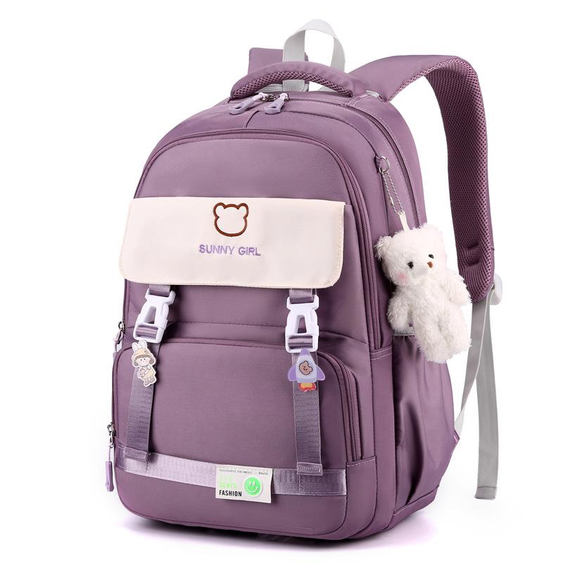 School bag female ins cute Korean version high school students junior high school students grades 3-6 backpack casual large capacity backpack