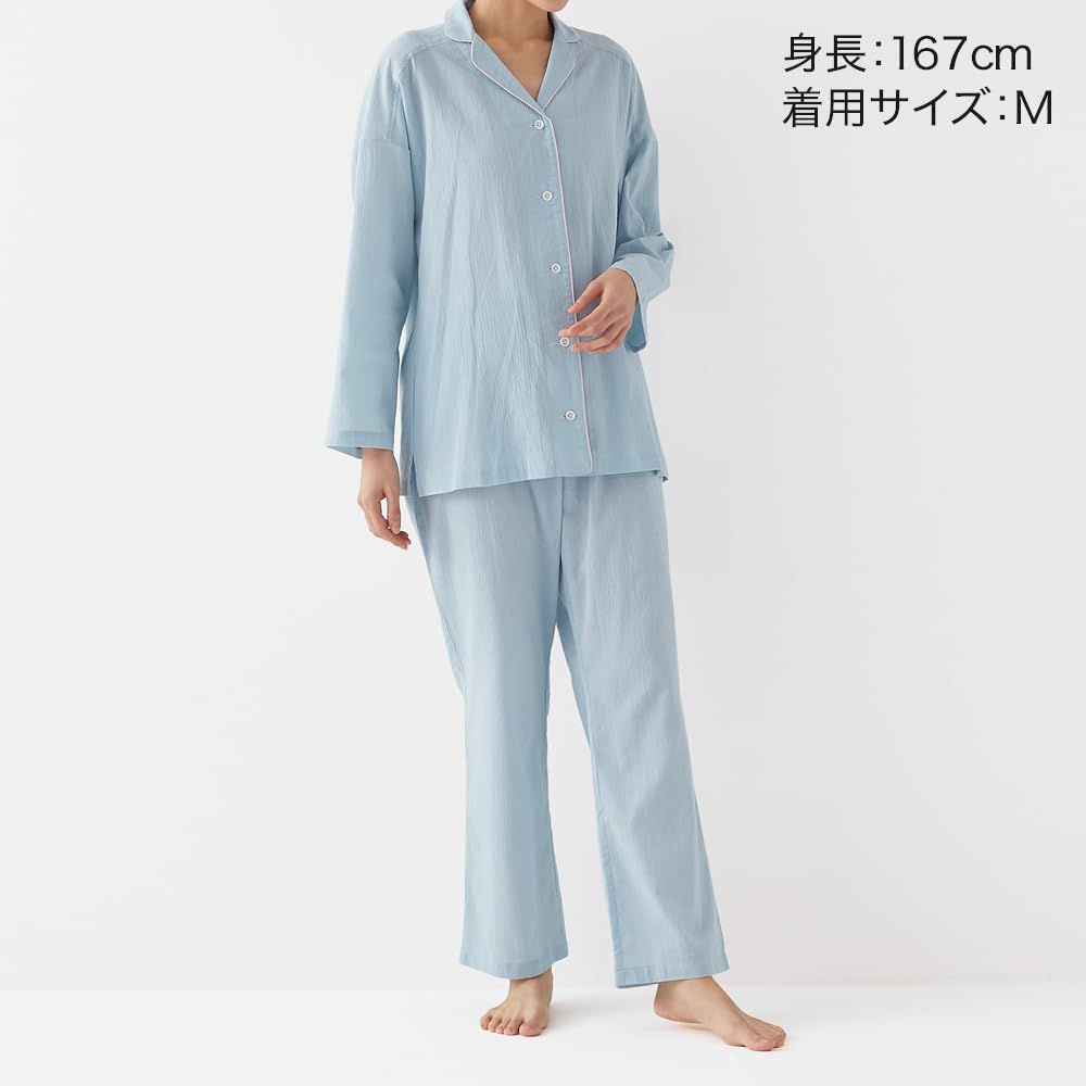 Gunze KAIMIN NAVI Sleep Navigation Long Sleeve and Natural Willow GL2574 Pajamas, Women's, Pants, Fabric, Pink,
