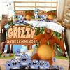 3D G-Grizzy And The Lemmings Bedding Set Printed Bed Set With Pillowcase Bed Duvet Cover Soft Queen King Size Bedclothes Home