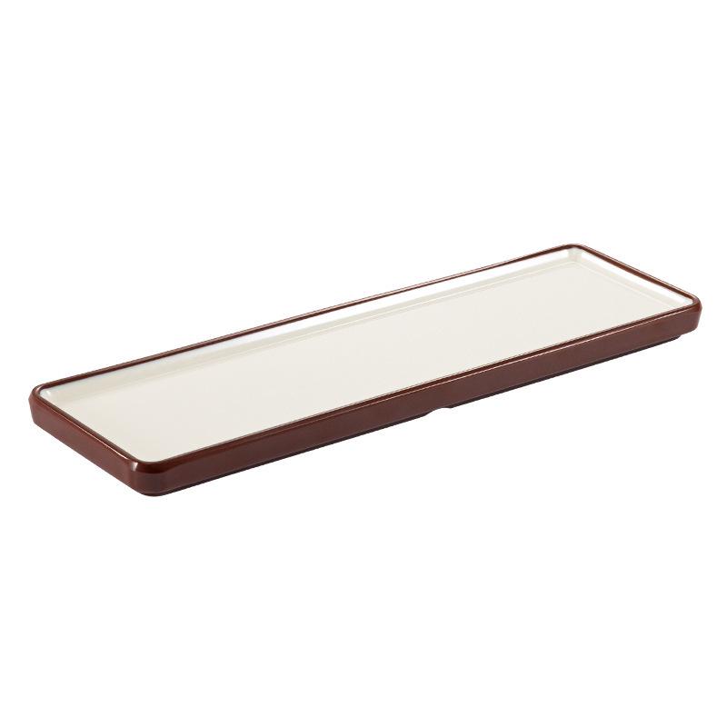Rectangular Faux Porcelain Melamine Sushi Platter - Artistic Dishware for Hotels and Restaurants