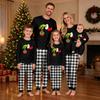 Christmas Print Crewneck Top and Jogger Pants Set Holiday Two Piece Casual Outfit