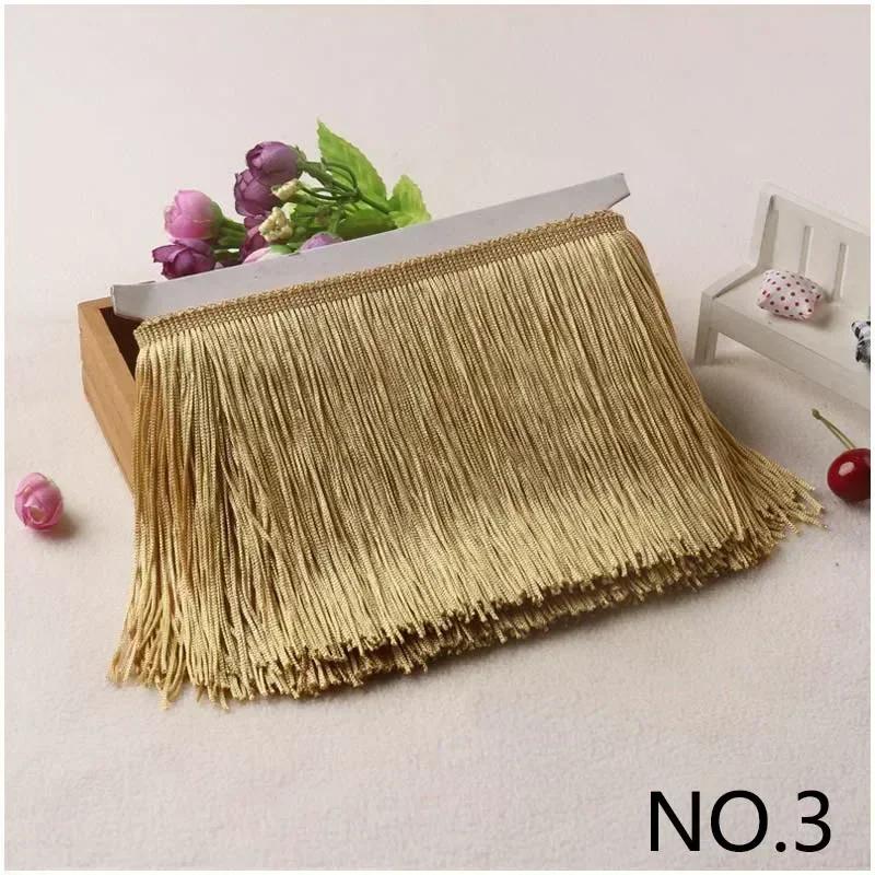 10M 10-30cm Meetee Fransar Tofsar Fransade Väskor Dekorativa Garner Fransar för Gardiner Kläder Spetsband Tygaccessoarer