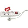 Multi-socket Block - - With Switch - French Earth (E-type) - 3 Sockets - 3m Cable