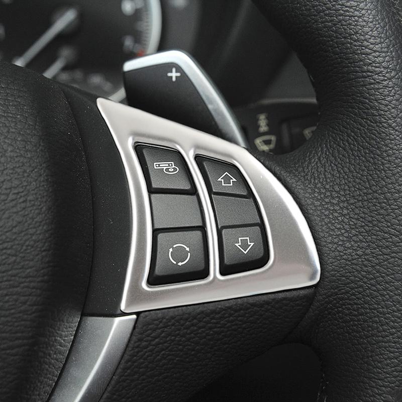 For BMW X5 X6 E70 E71 2008 2009 2010 2011 2012 2013 Car Console Steering Wheel Buttons Cover Trim Interior Sticker Accessories
