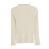 Women's Ruffle Half High Neck Long Sleeve Sweater - Early Spring & Autumn Style