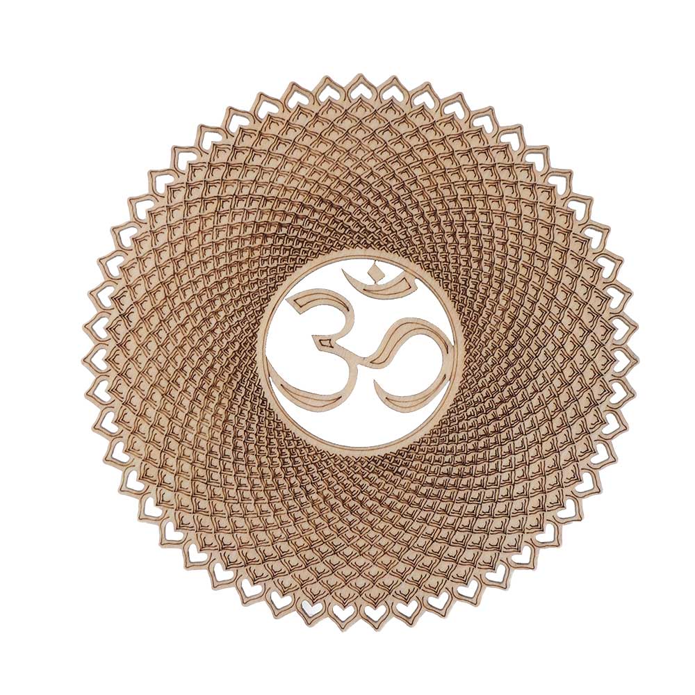 14cm Wooden Wall Sign Flower of Life Shape Coaster Laser Cut Wood Wall Art DIY Crafts Making Geometry Ornament Home Decoration