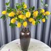 Green Leaves Artificial Lemon Fruit Faux Lemon Fake Plants  For Home Garden Decor