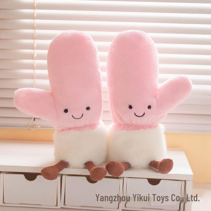 

JC Winter Fun Blue & Pink Ski Gloves Hot Doll Plush Toy Single 70g рожевий