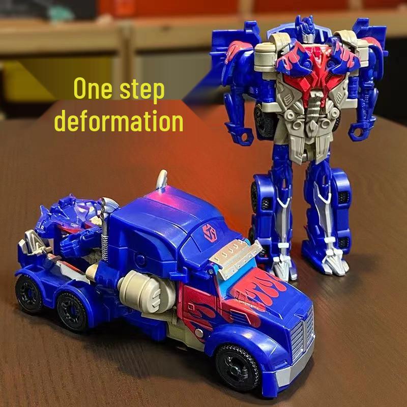 Children's One-Step Transforming Optimus Prime & Bumblebee Autobot Dinosaur Toy