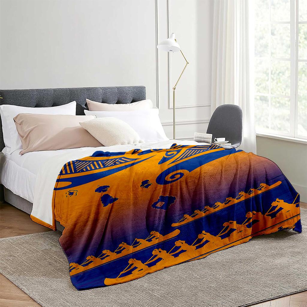 Hawaii Sonnenuntergang Farb Muster Decke für Sofa Bett Reise Camping Wohnzimmer Büro Klimadecke für Alle Jahreszeiten Geschenke