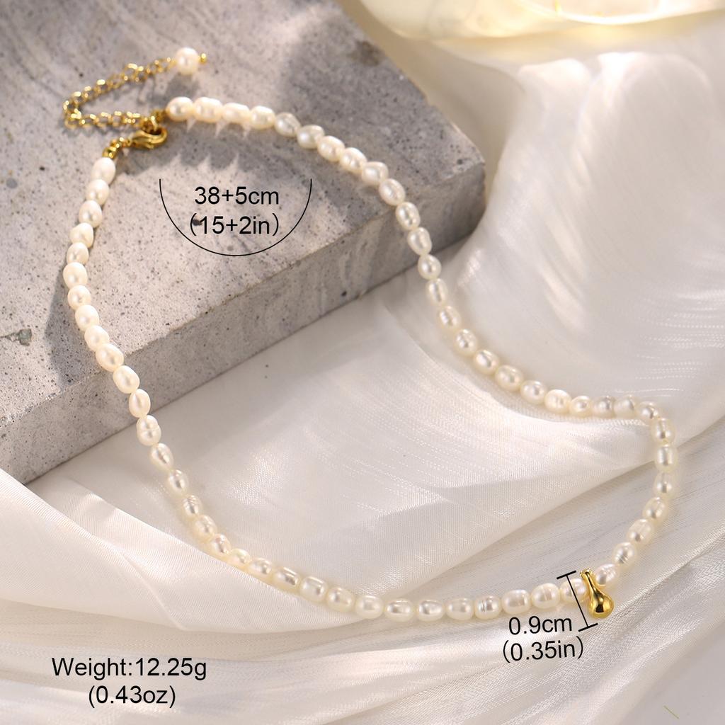 New natural freshwater pearl earrings, small daisy necklace for women, niche design, exquisite and sweet, versatile necklace for women