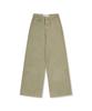 CHAMBROS Women'S Semi-Wide Washed Denim Pants [Cotton Light Khaki]