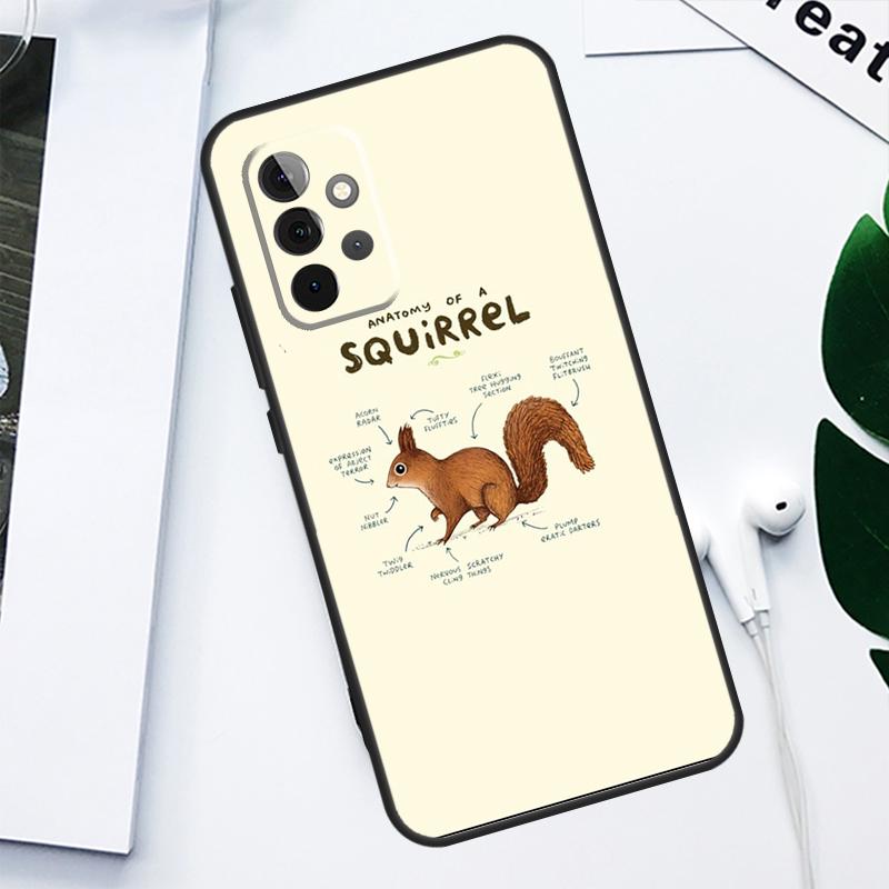 Cute Animal Squirrel For Samsung Galaxy A34 A54 A14 A13 A23 A33 A53 A73 A51 A71 A12 A22 A32 A52 Phone Case